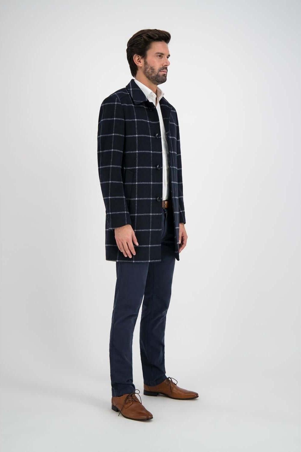 Mantel ruit navy - Gents