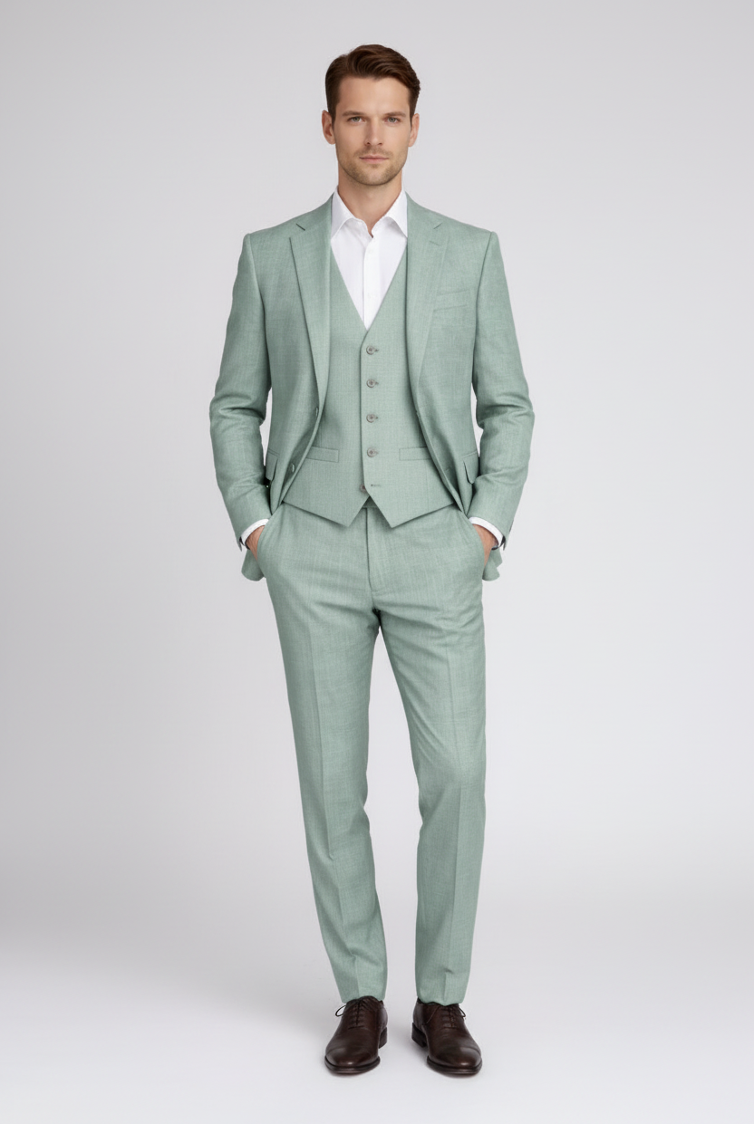 Pak aquagroen 3-delig