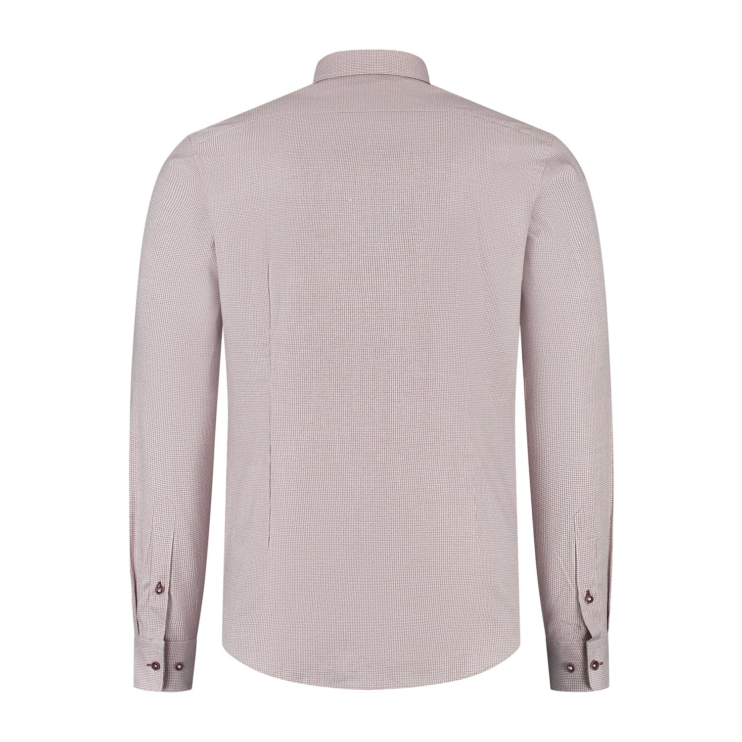 Overhemd Blumfontain miniruit bordeaux - Gents