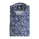 Overhemd Blumfontain paisleyprint blauw - Gents