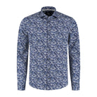 Overhemd Blumfontain paisleyprint blauw - Gents