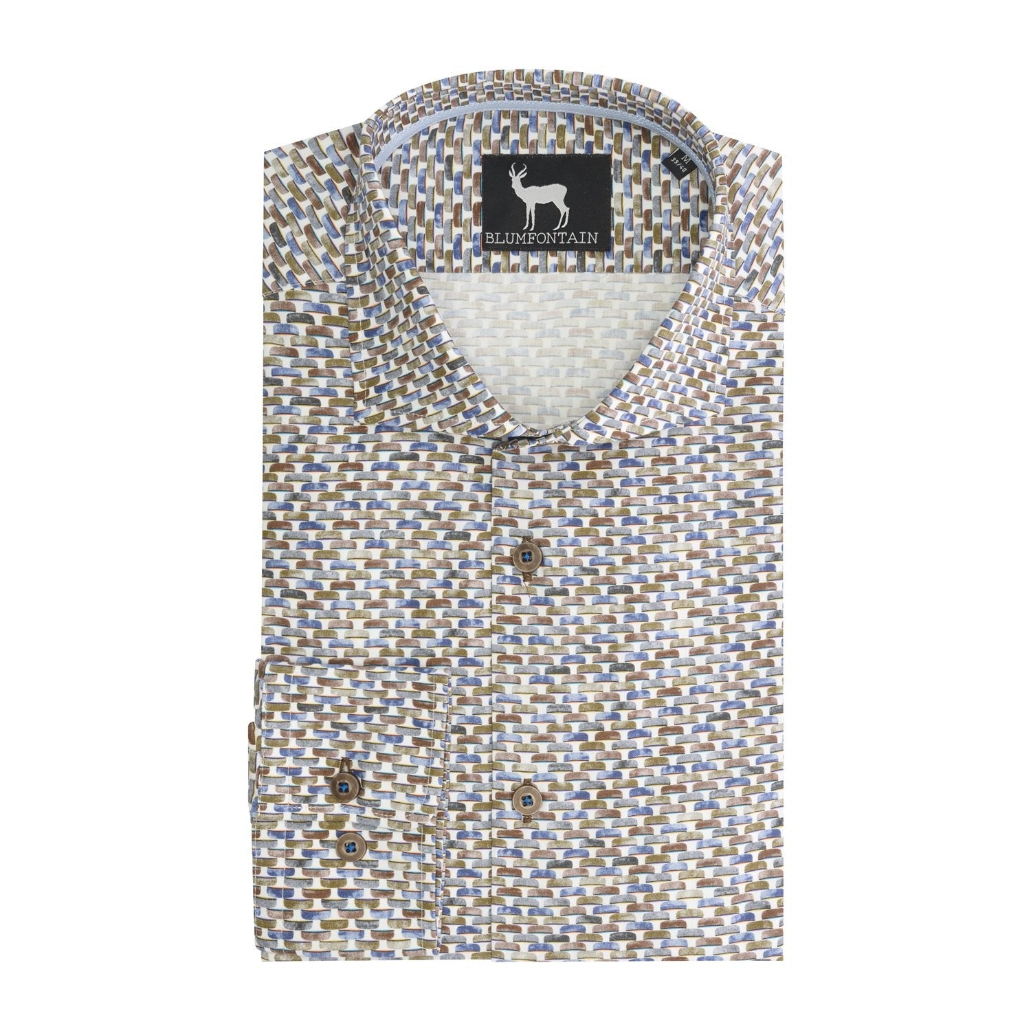 Overhemd Blumfontain schijfprint - Gents