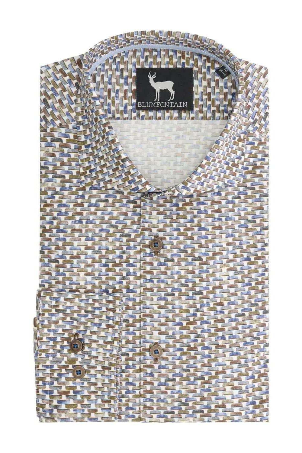 Overhemd Blumfontain schijfprint - Gents