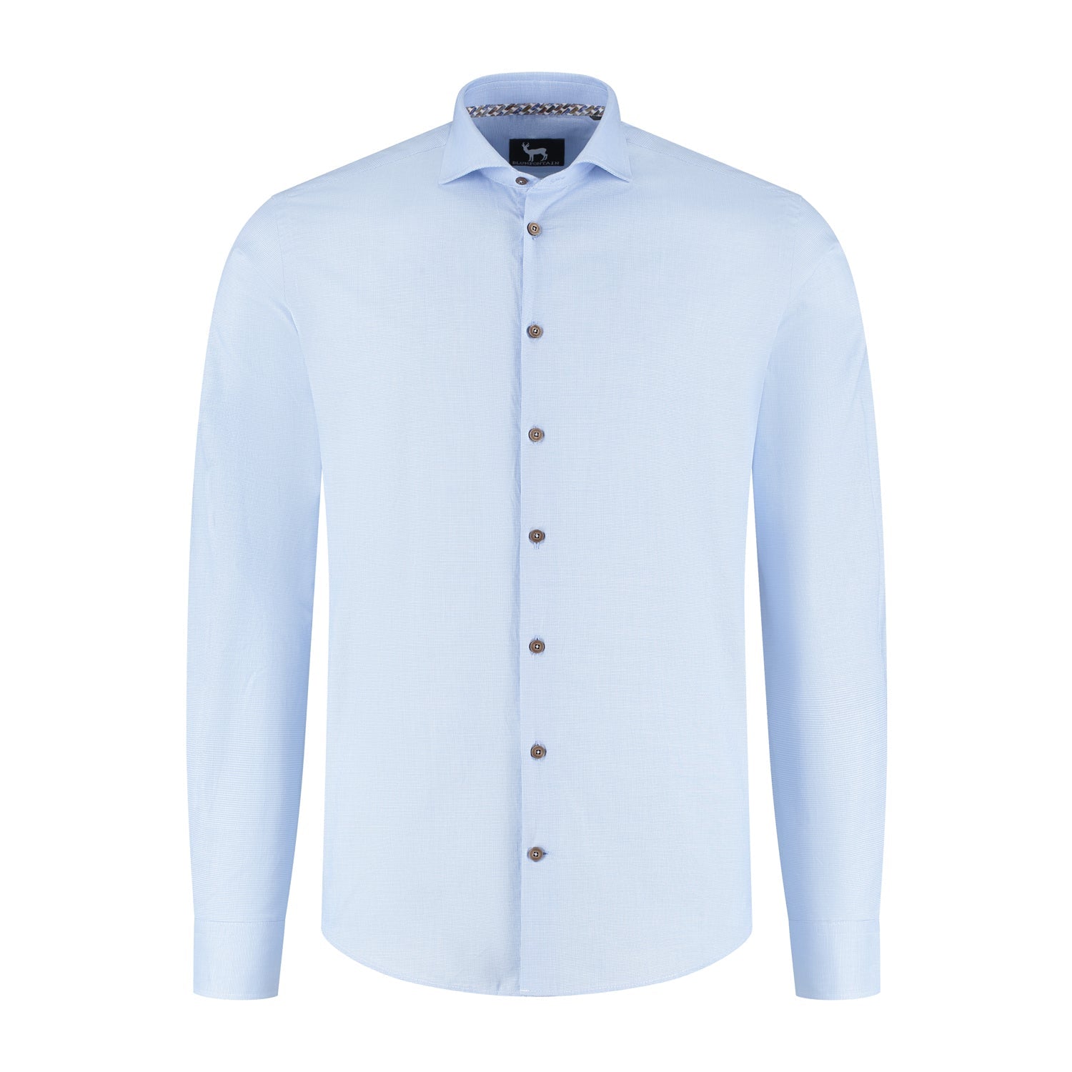 Overhemd Blumfontain structuur blauw - Gents