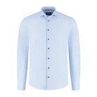 Overhemd Blumfontain structuur blauw - Gents