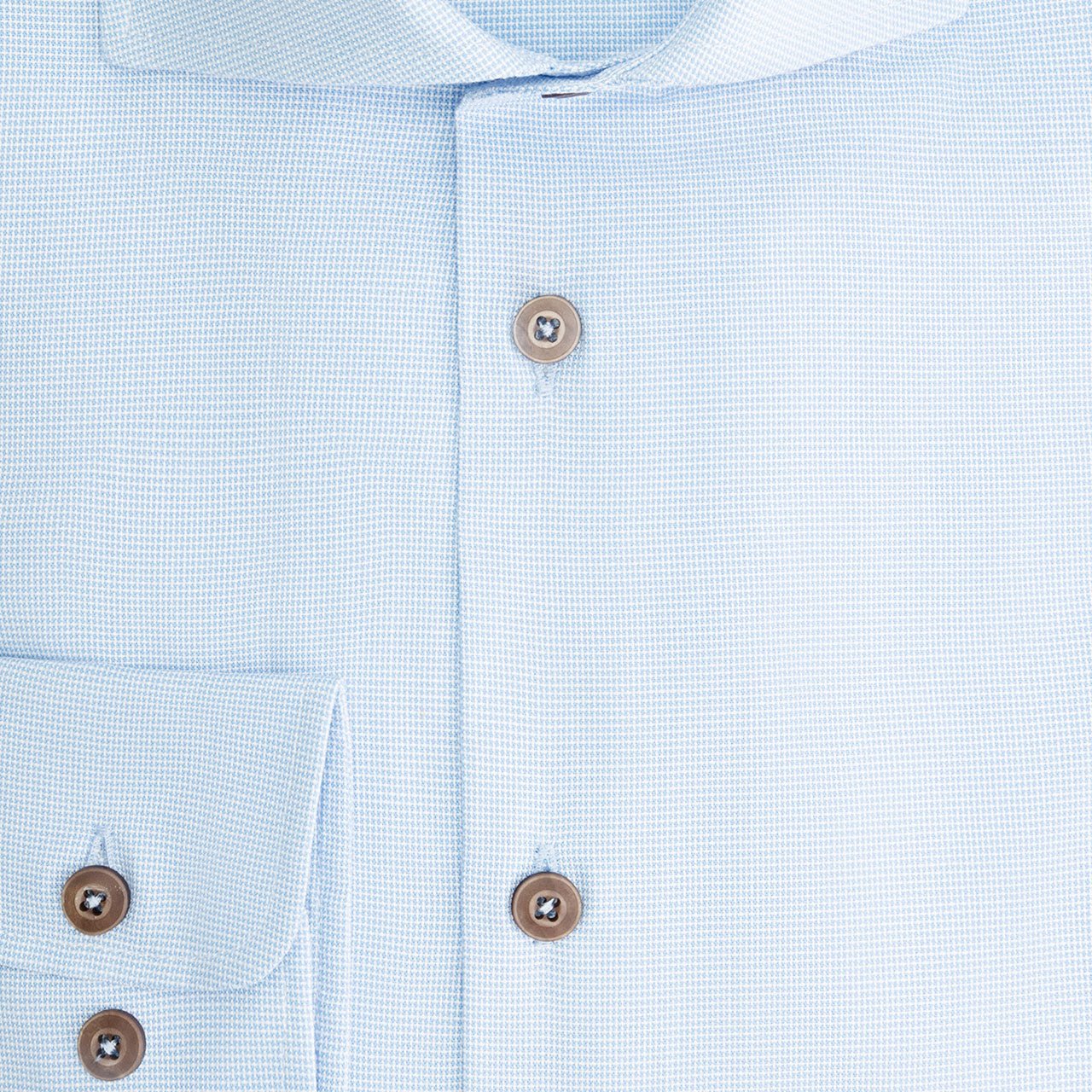 Overhemd Blumfontain structuur blauw - Gents