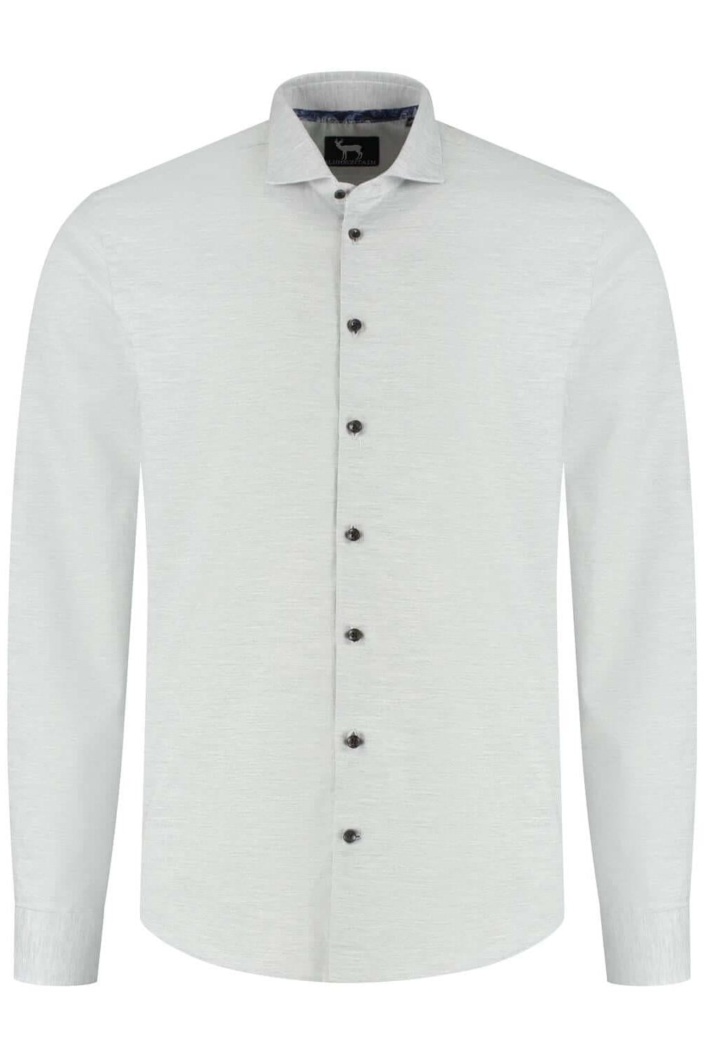 Overhemd Blumfontain uni structuur grijs - Gents