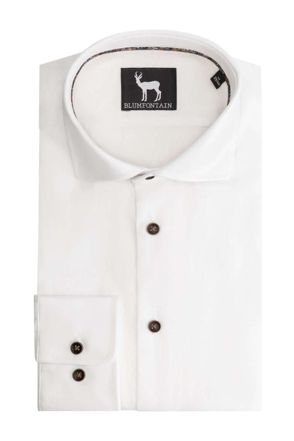 Overhemd Blumfontain uni wit - Gents
