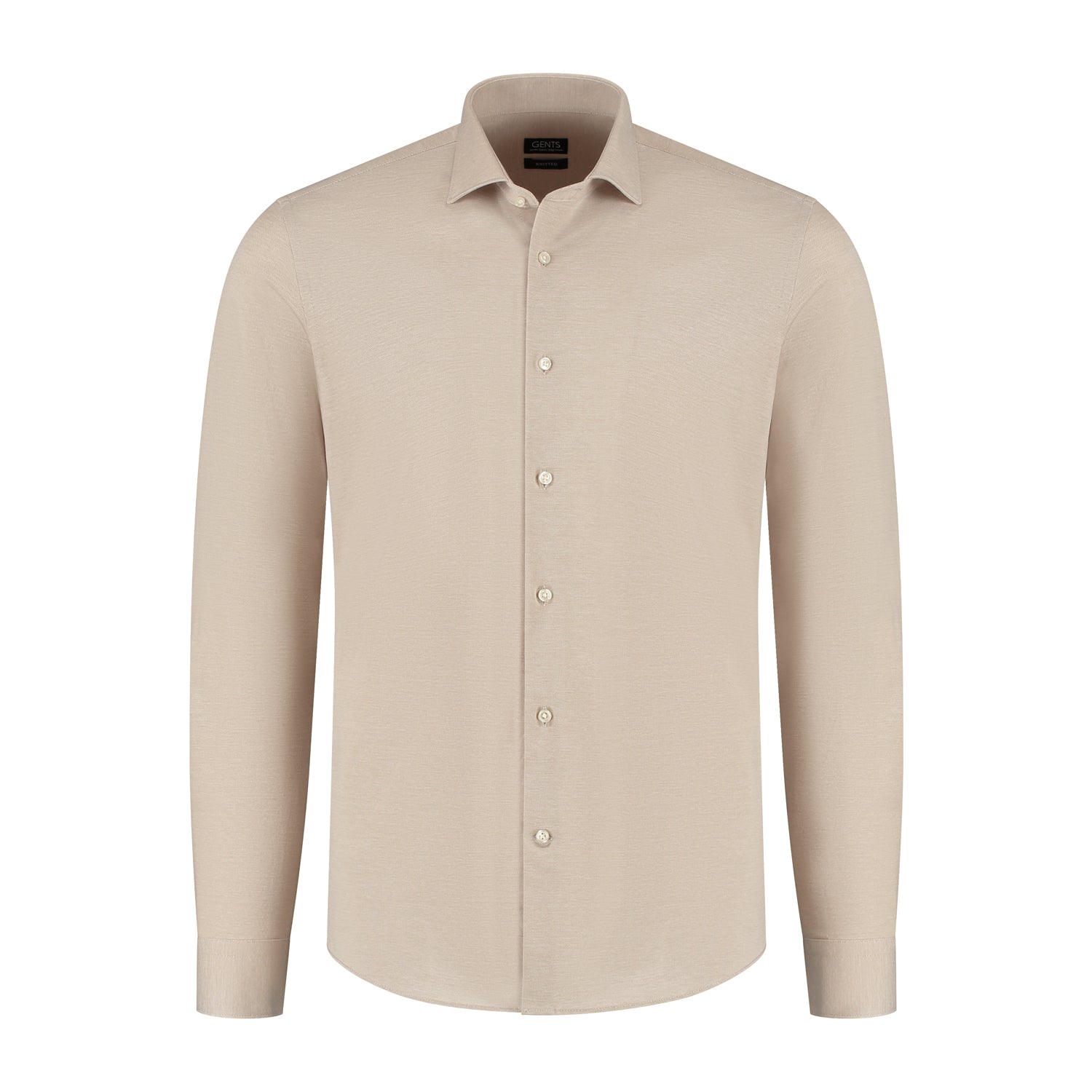 Overhemd knit pique beige - Gents