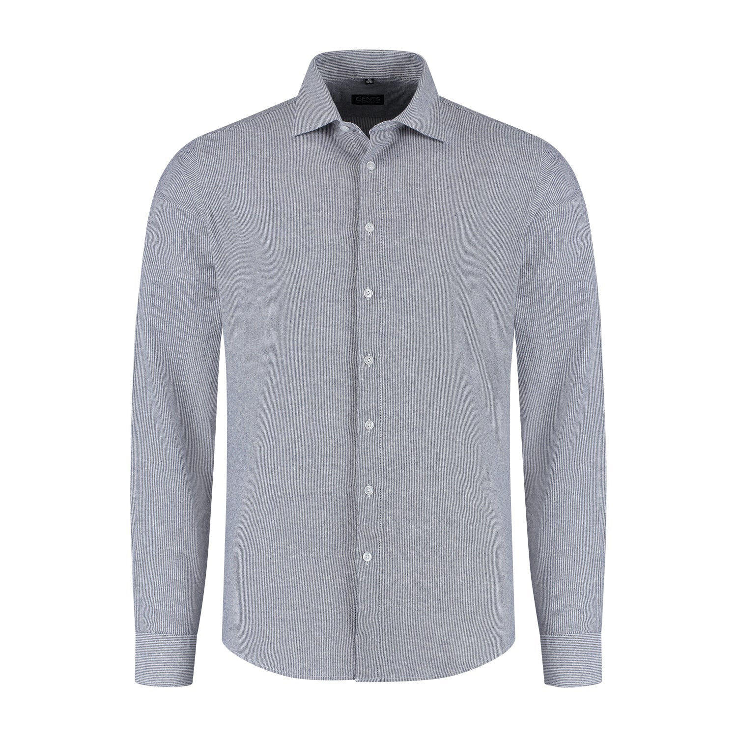 Overhemd linnen - katoen ministreep blauw - Gents