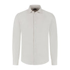 Overhemd linnen - katoen ministreep zand - Gents