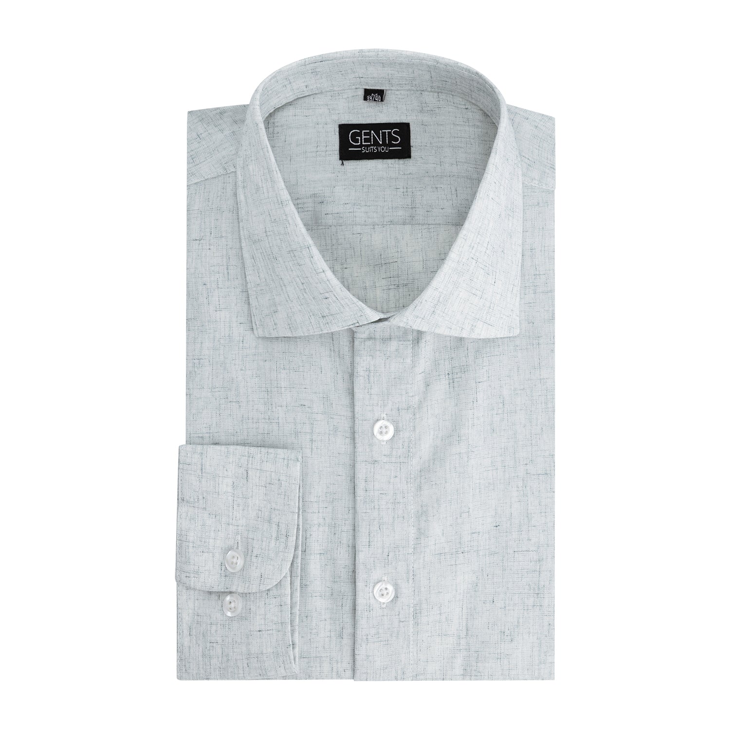 Overhemd linnenmix lichtgroen - Gents