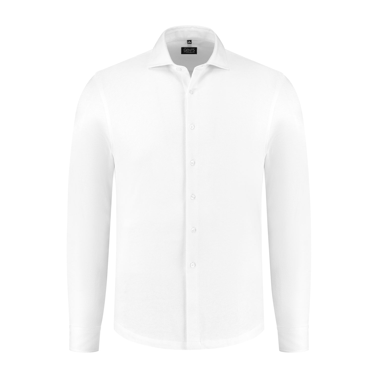 Overhemd pique wit - Gents