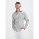 Overhemd stretch streep grijs - Gents