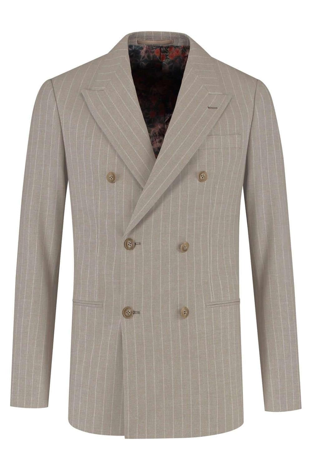 Pak 2 - rij streep grijsbruin - Gents