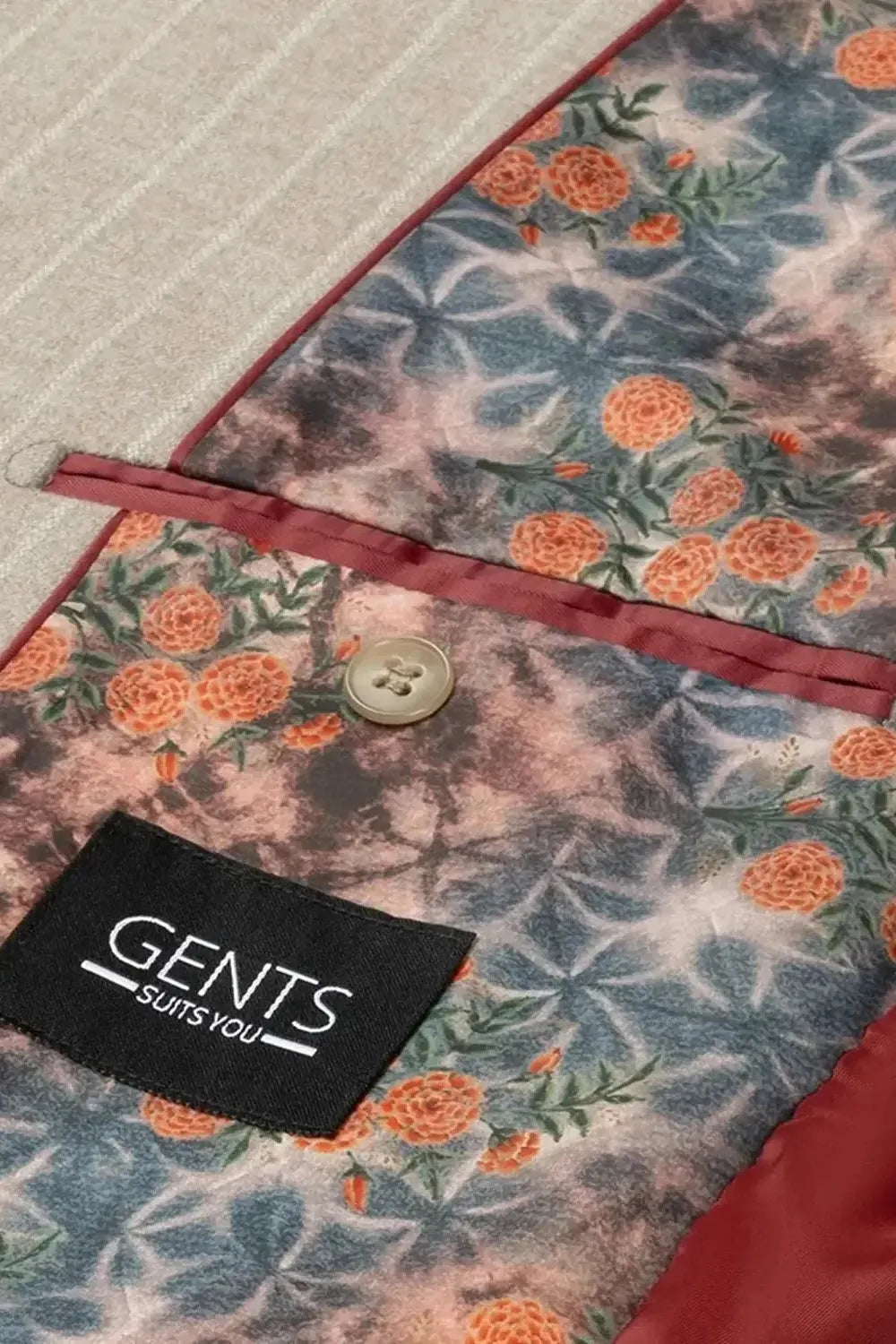 Pak 2 - rij streep grijsbruin - Gents