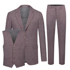 Pak 3 - D linnenlook rozijn rood - Gents