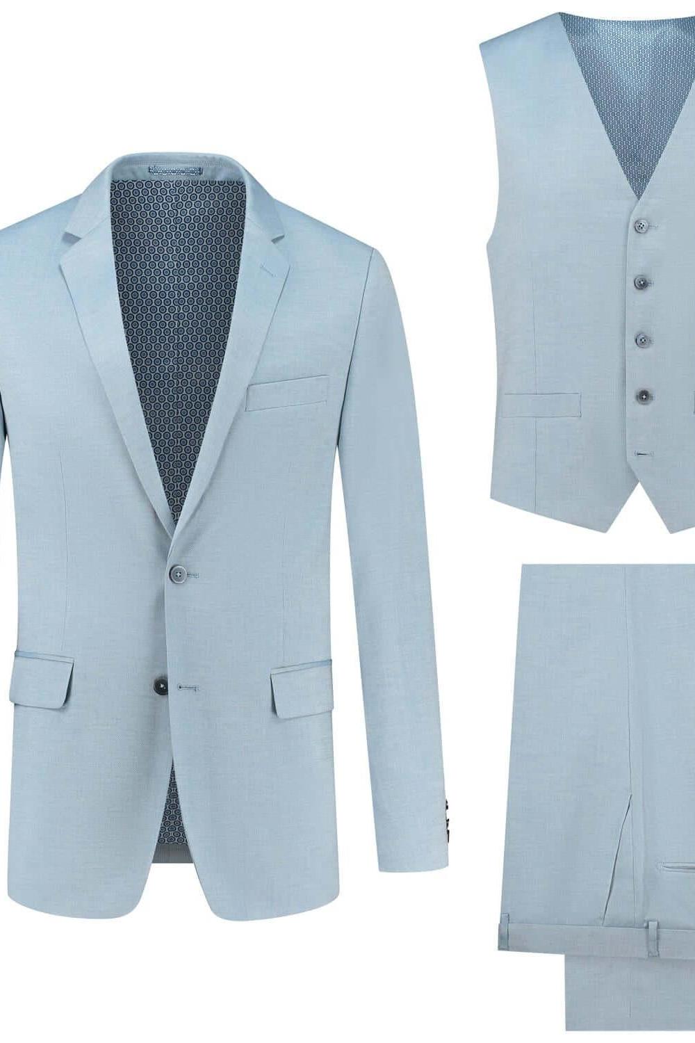 Pak 3 - D wolmix ijs - blauw - Gents