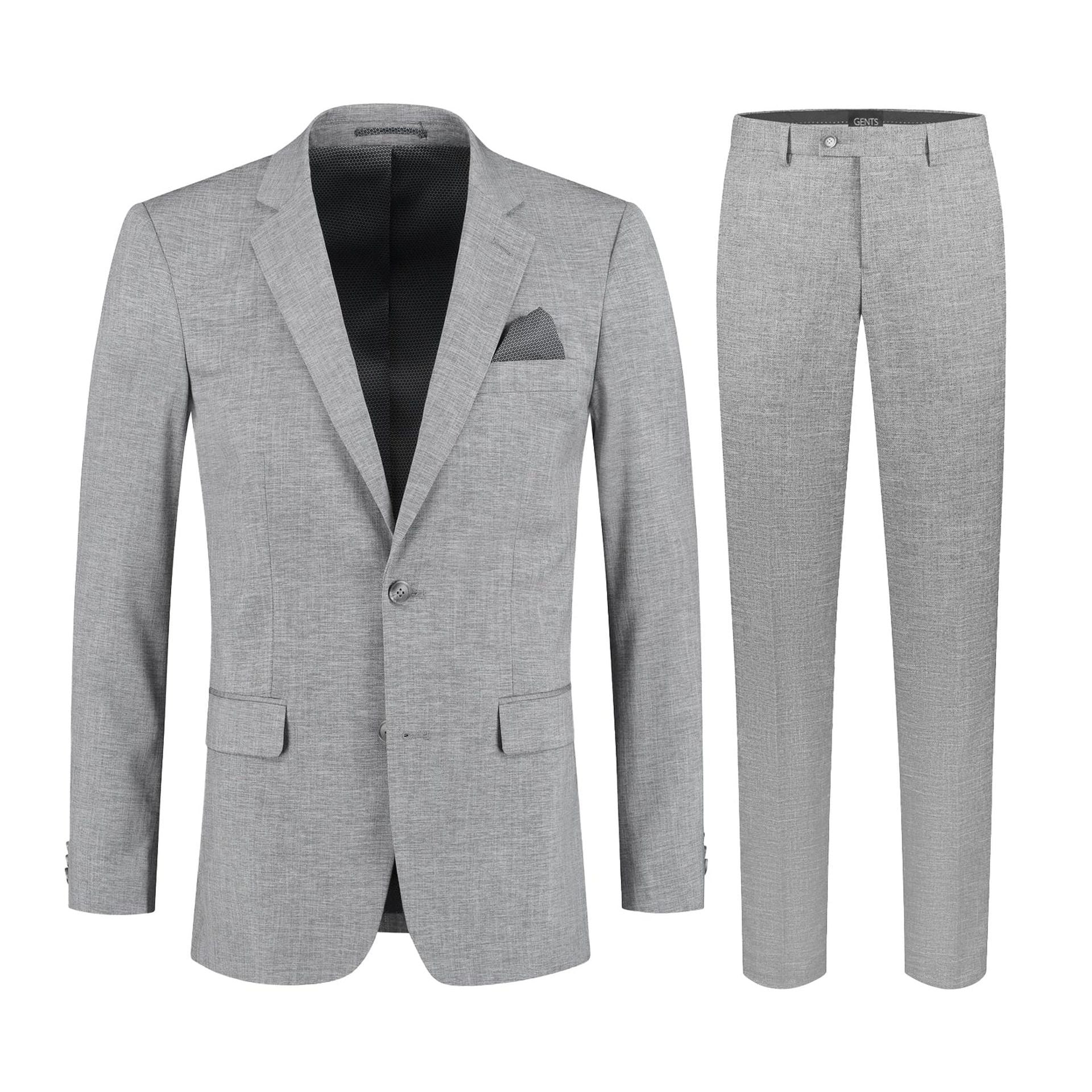 Pak linnenlook grijs 2 - delig - Gents