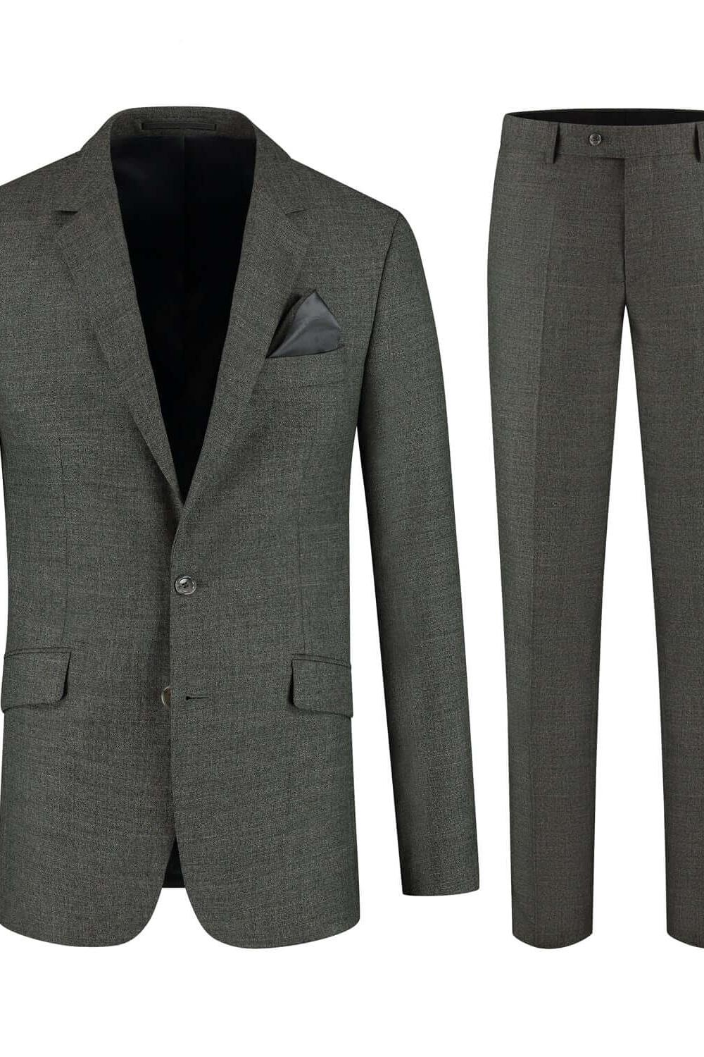 Pak melange donkergroen - Gents