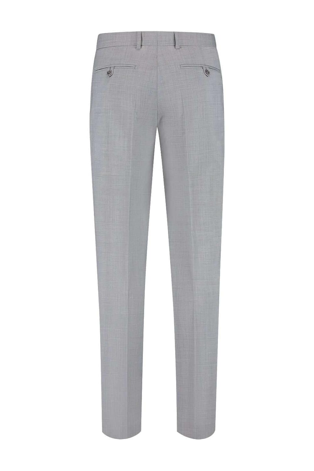 Pak melange Sheffield grijs achterzijde van de broek met stijlvolle grijze melange stof.