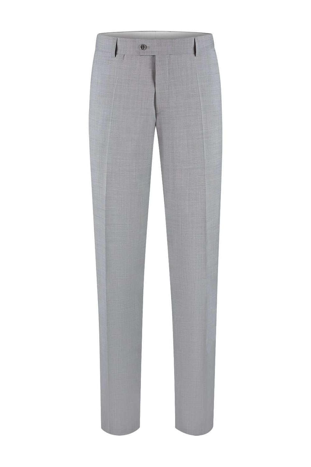 Pak melange Sheffield grijs - stijlvolle grijze pantalon met elegante snit en details.