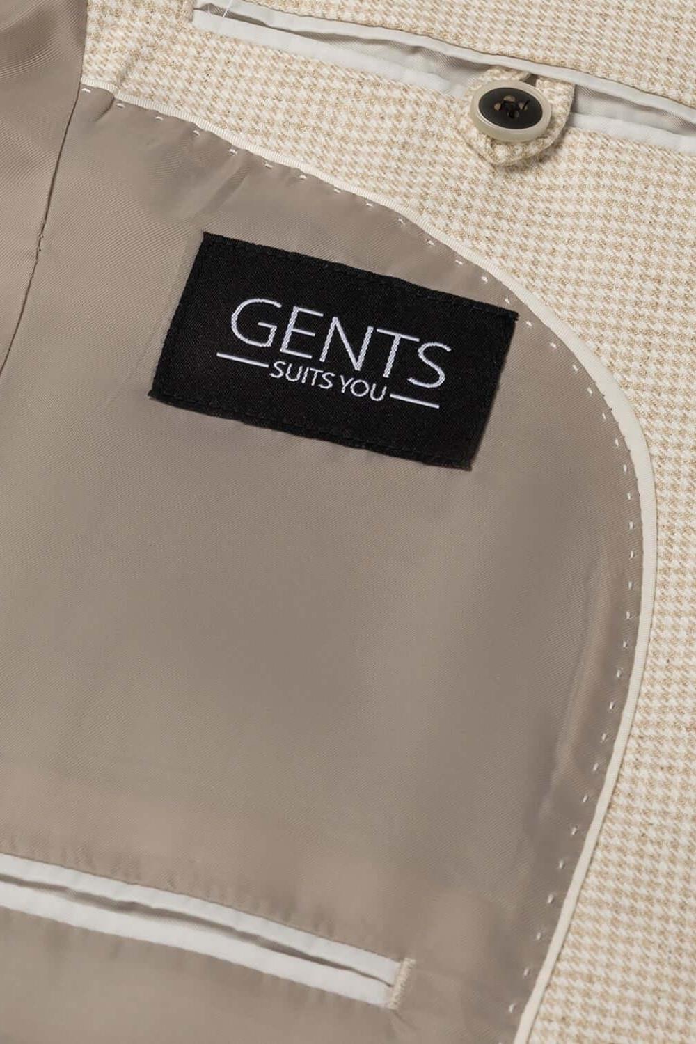 Pak pied - de - poule linnen - katoen beige - Gents