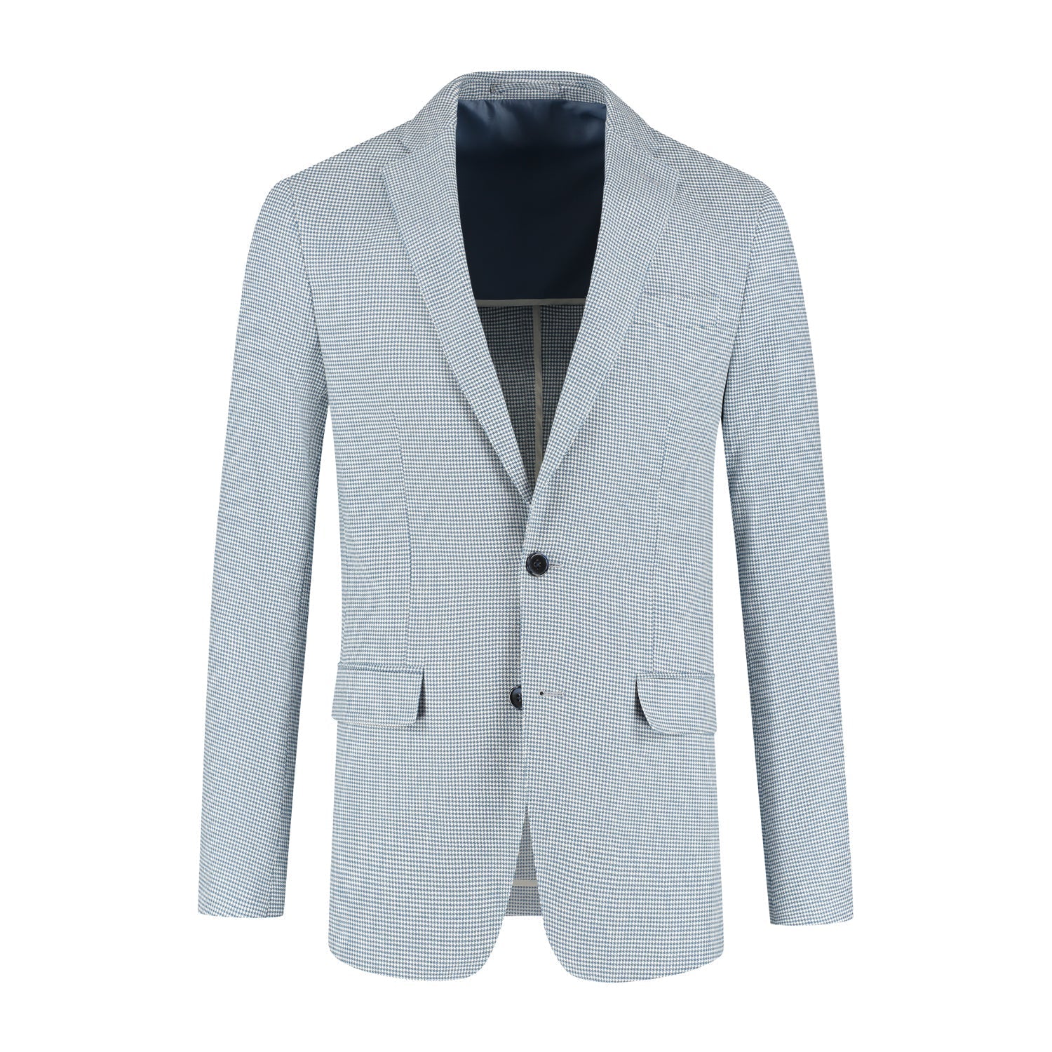 Pak pied - de - poule linnen - katoen blauw - Gents