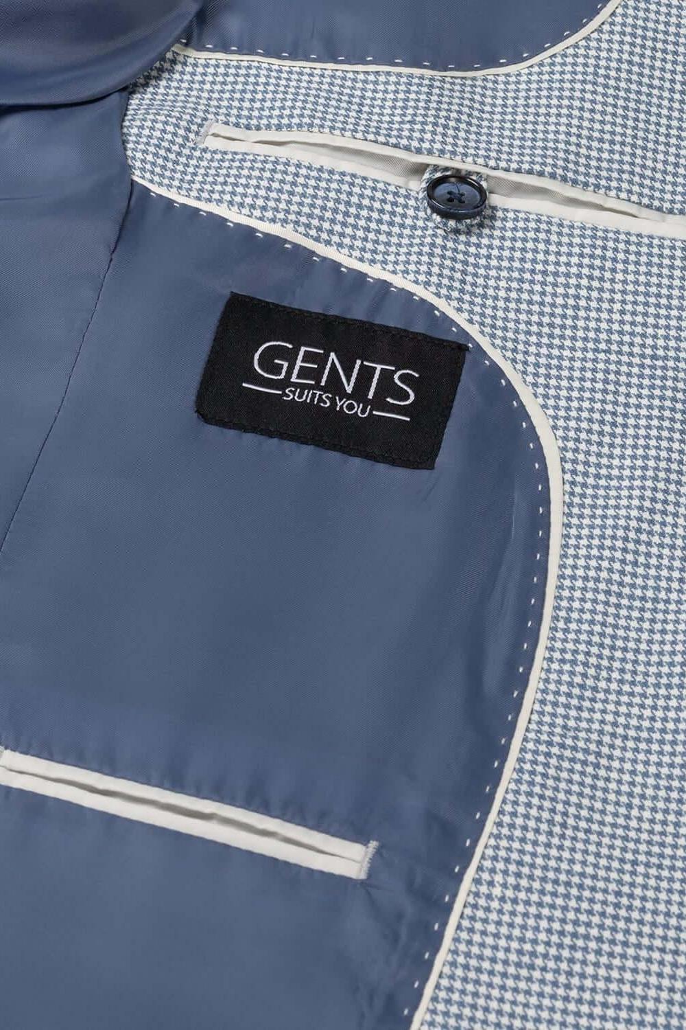 Pak pied - de - poule linnen - katoen blauw - Gents