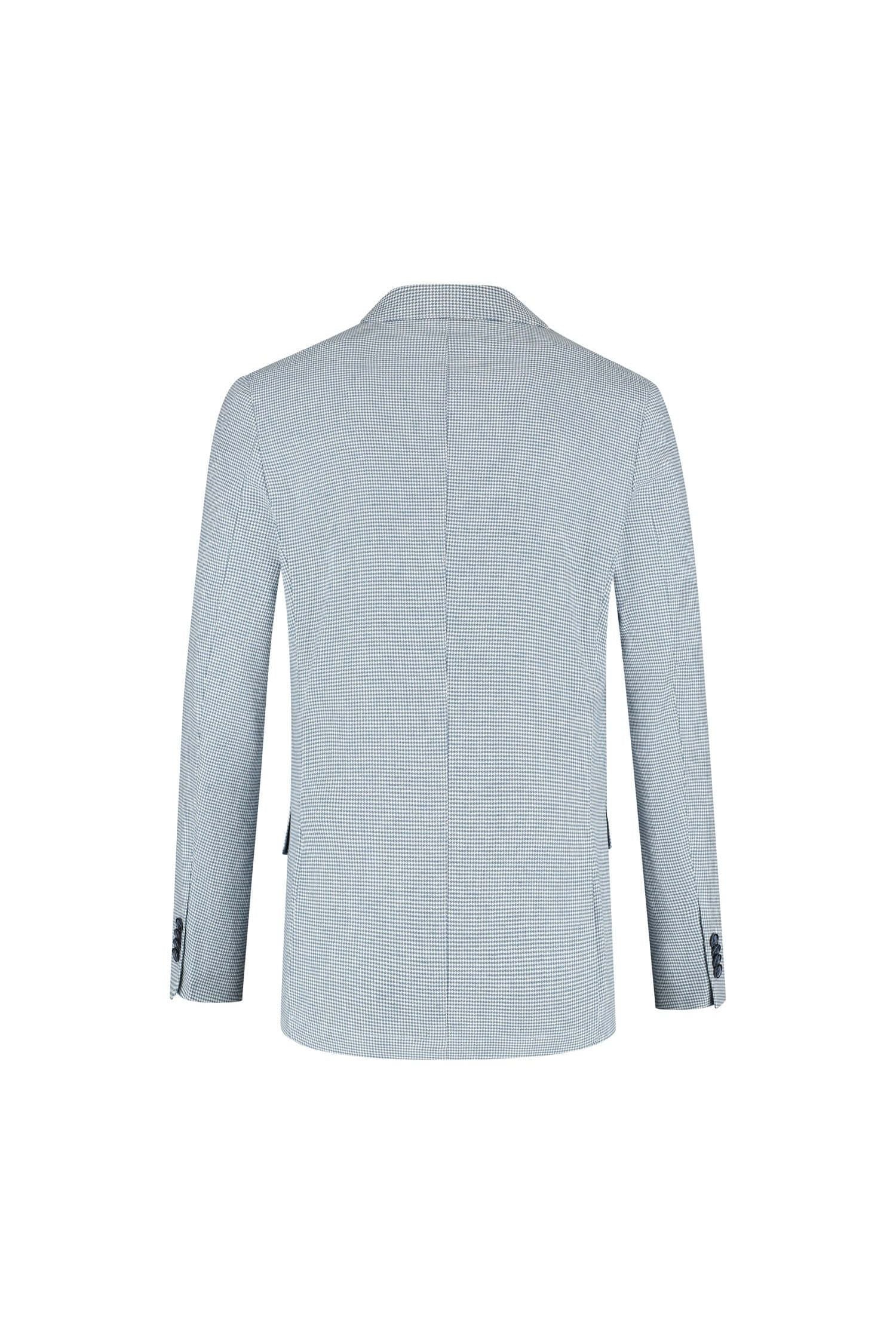 Pak pied - de - poule linnen - katoen blauw - Gents