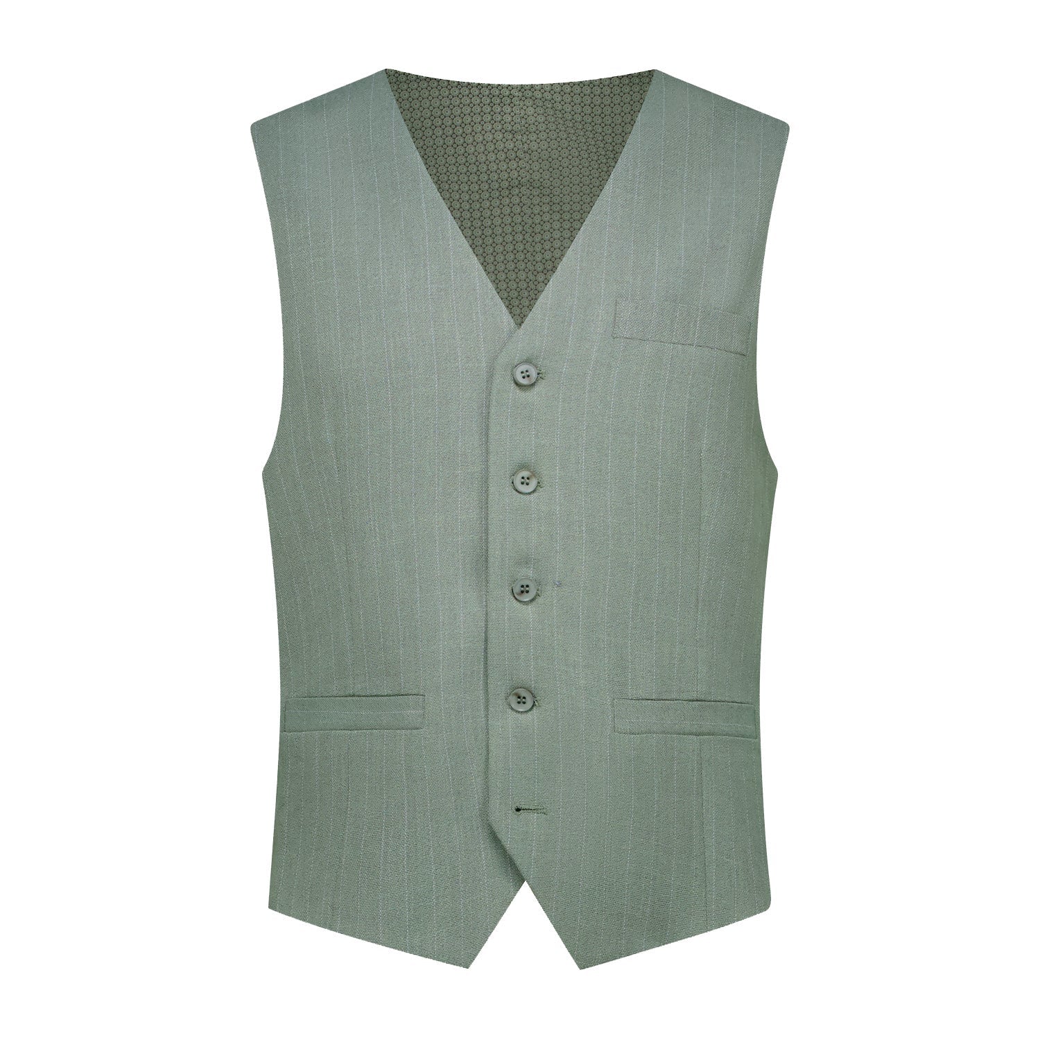 Pak pinstripe groen 3 - delig - Gents