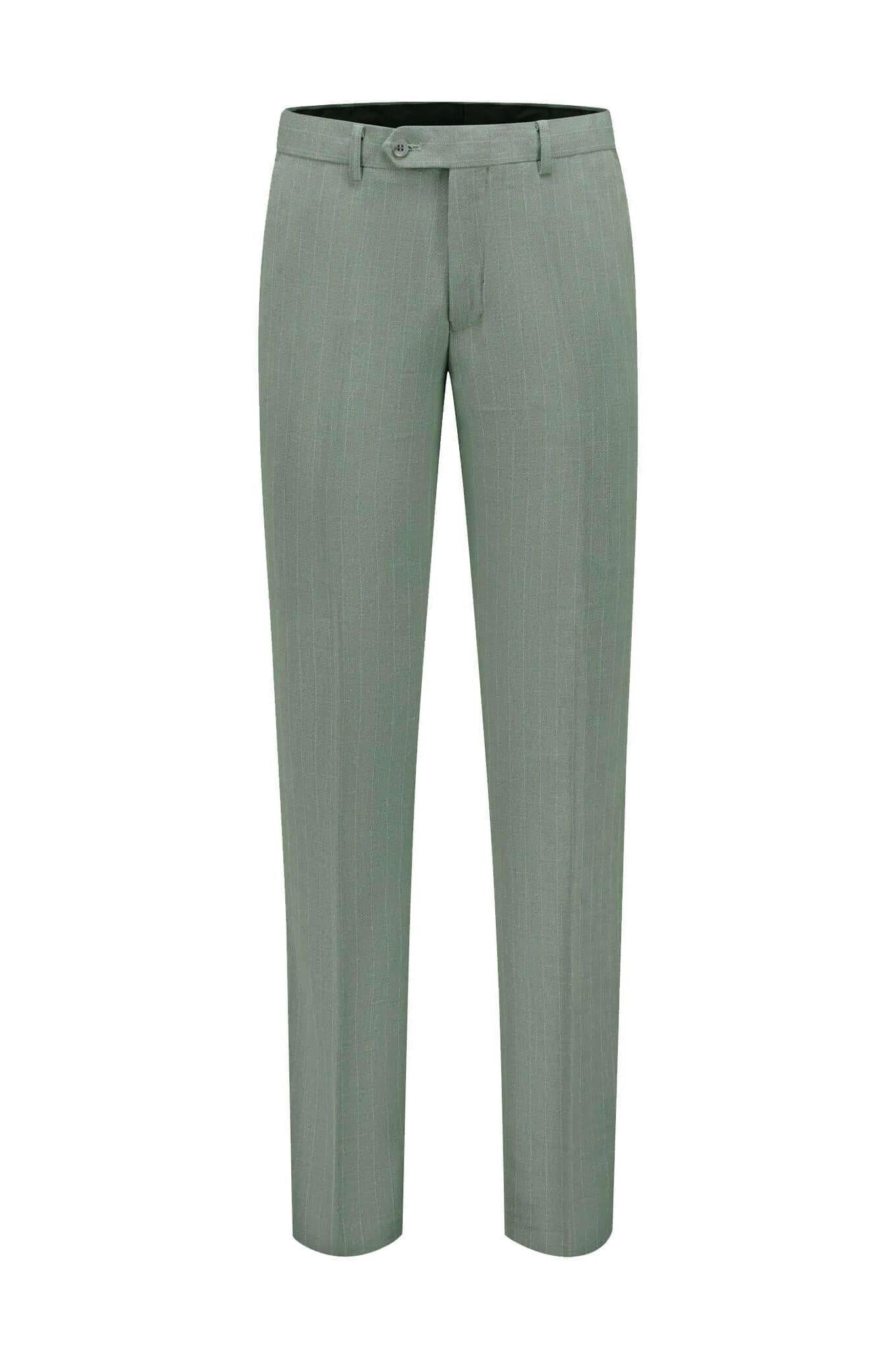 Pak pinstripe groen 3 - delig - Gents