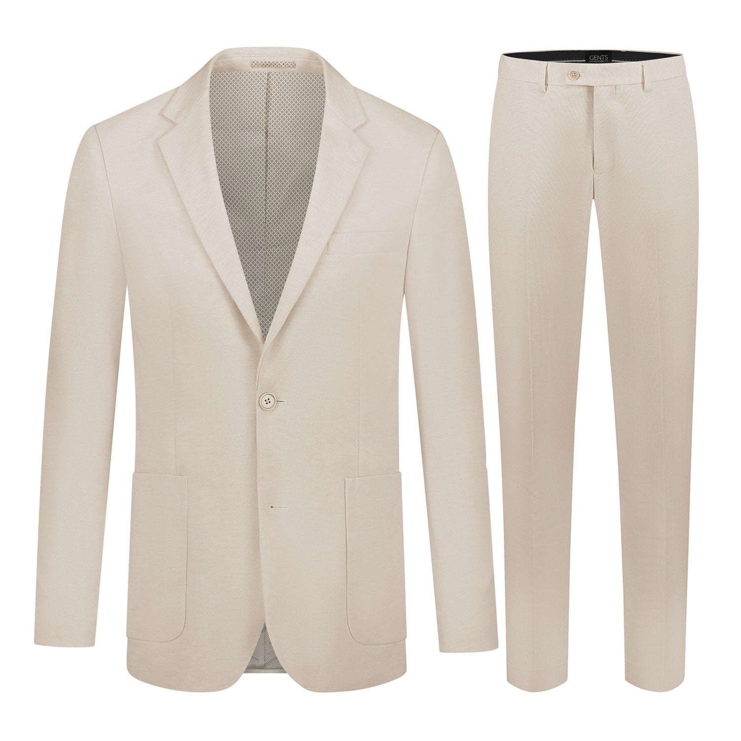 Pak stretch beige 2 - delig - Gents