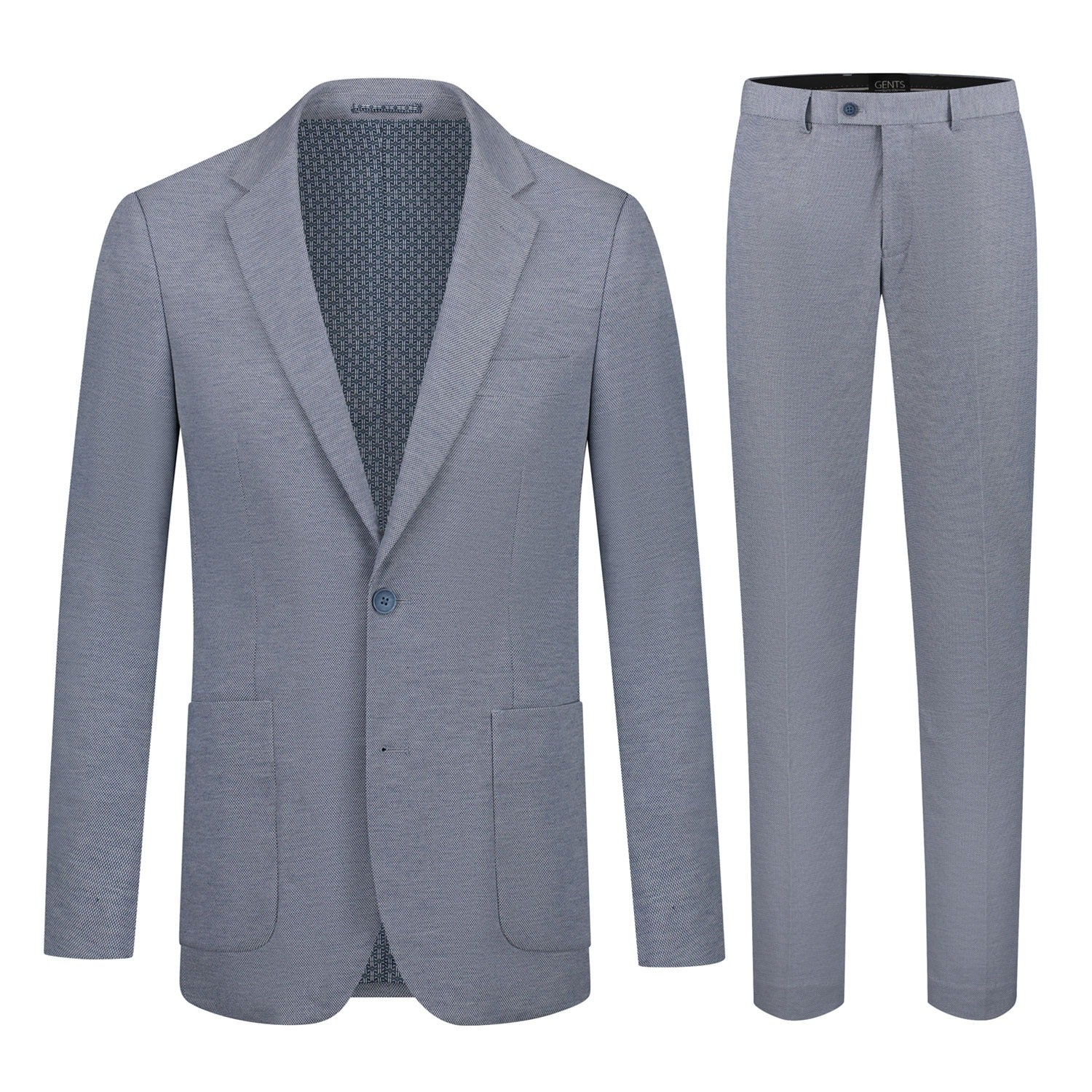 Pak stretch blauwgrijs 2 - delig - Gents
