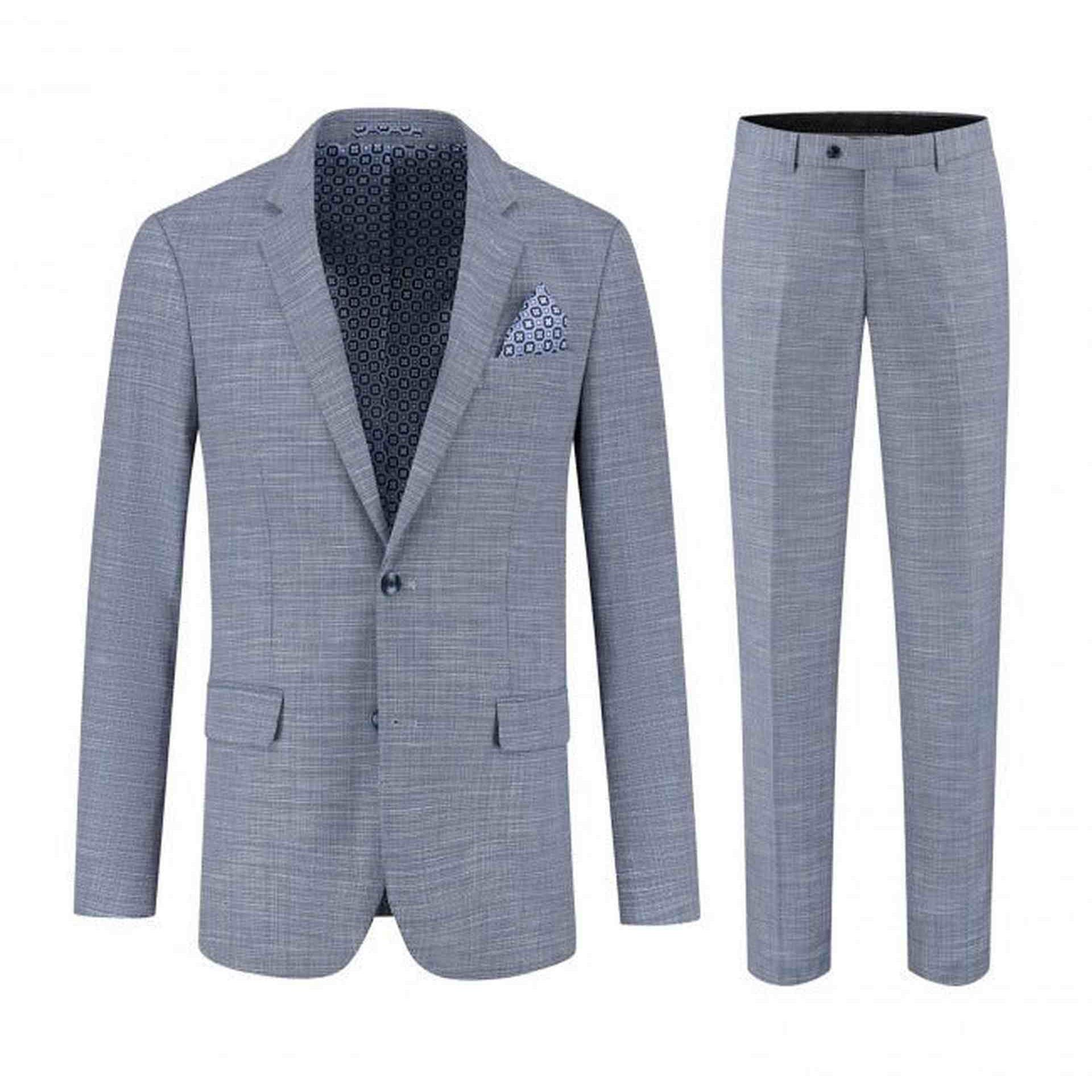 Pak structuur steenblauw 2 - delig - Gents