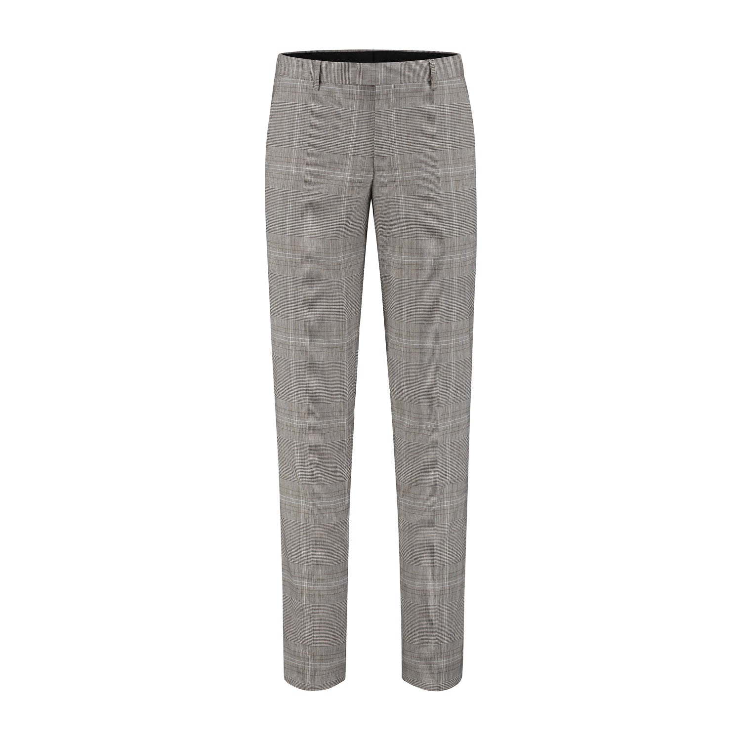 Pantalon ruit grijsbruin - Gents