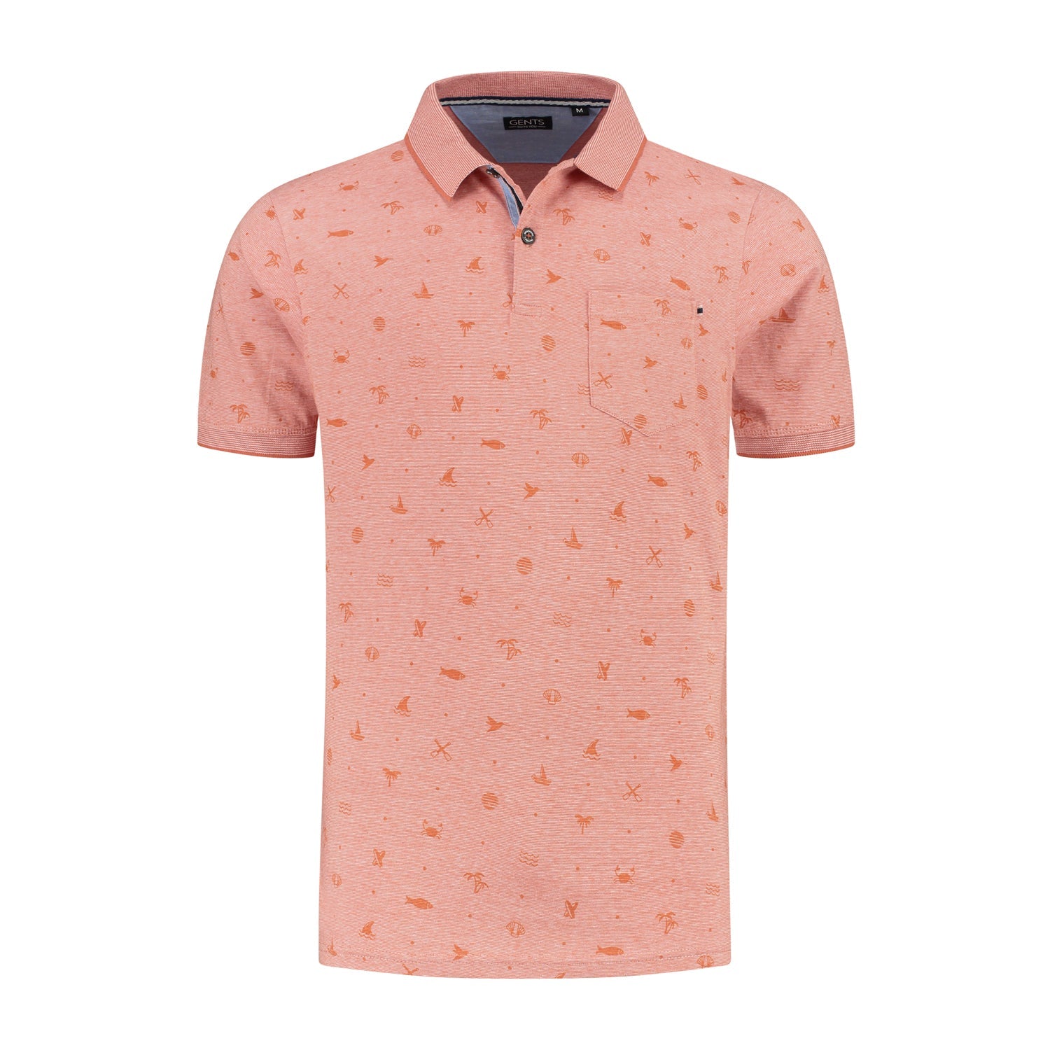 Polo pinstripe brique - Gents