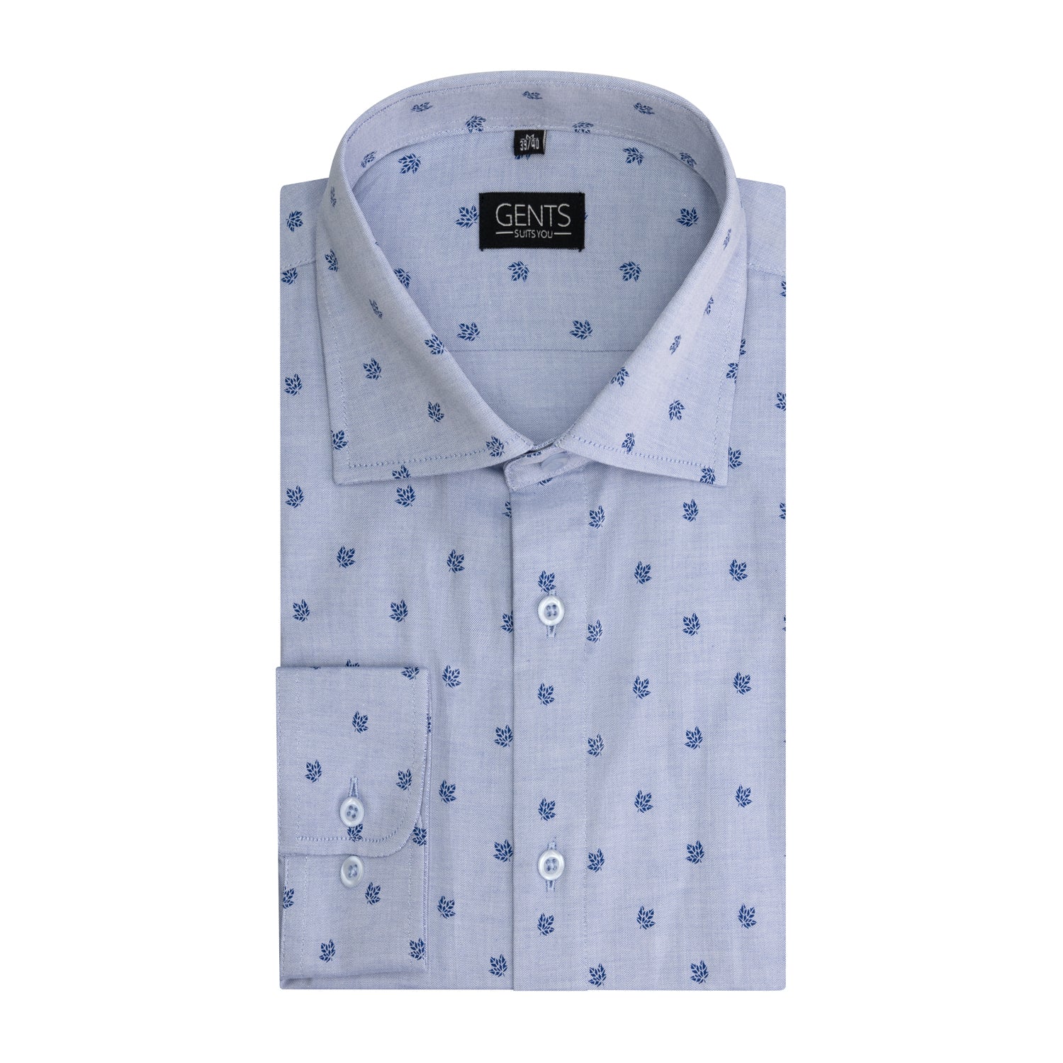 Print blad blauw - Gents