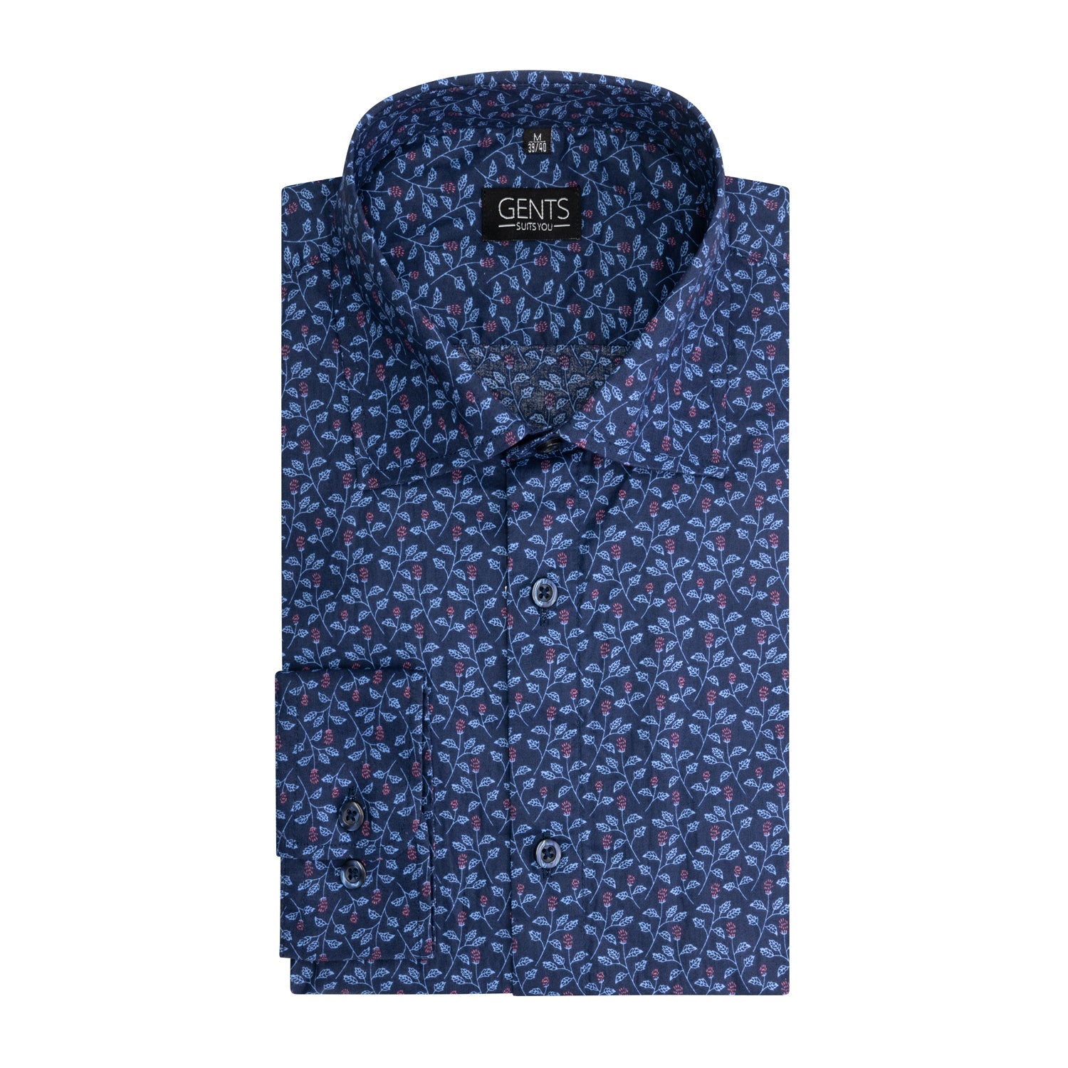 Print bloem blauw - Gents