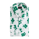 Print bloem groen - wit - Gents