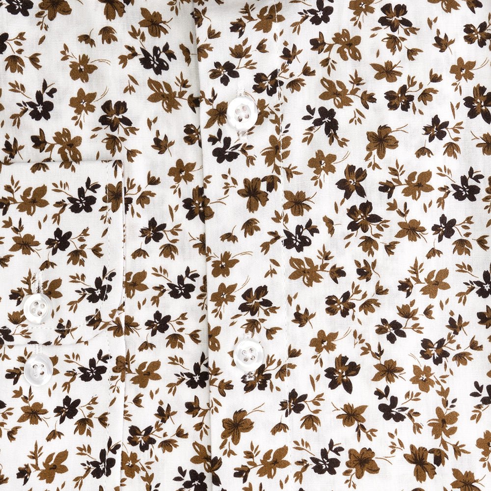 Print bloemetje grijs - bruin - Gents