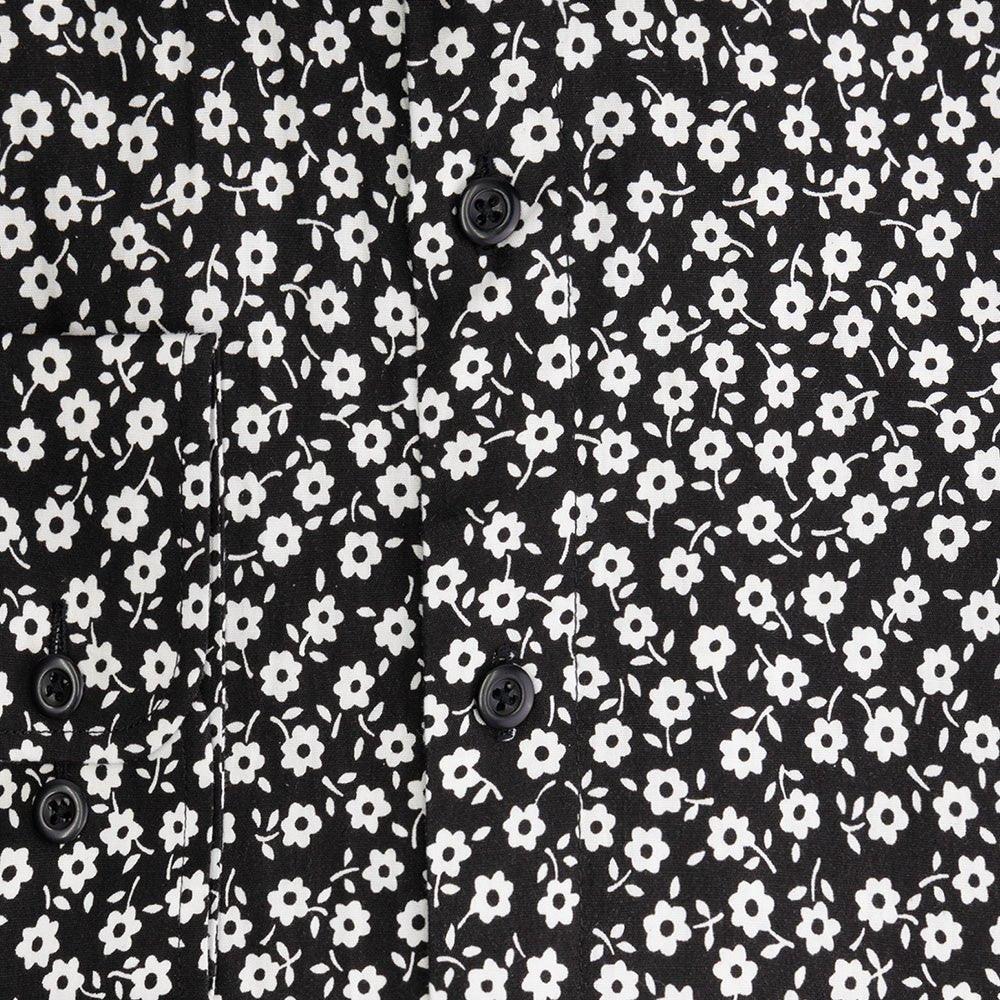 Print bloemetje zwart - wit - Gents