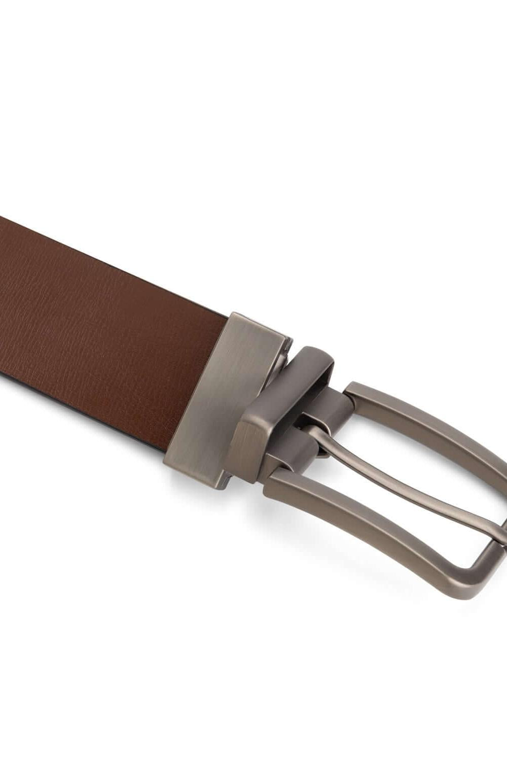 Reversible riem leder zwart/bruin - Gents