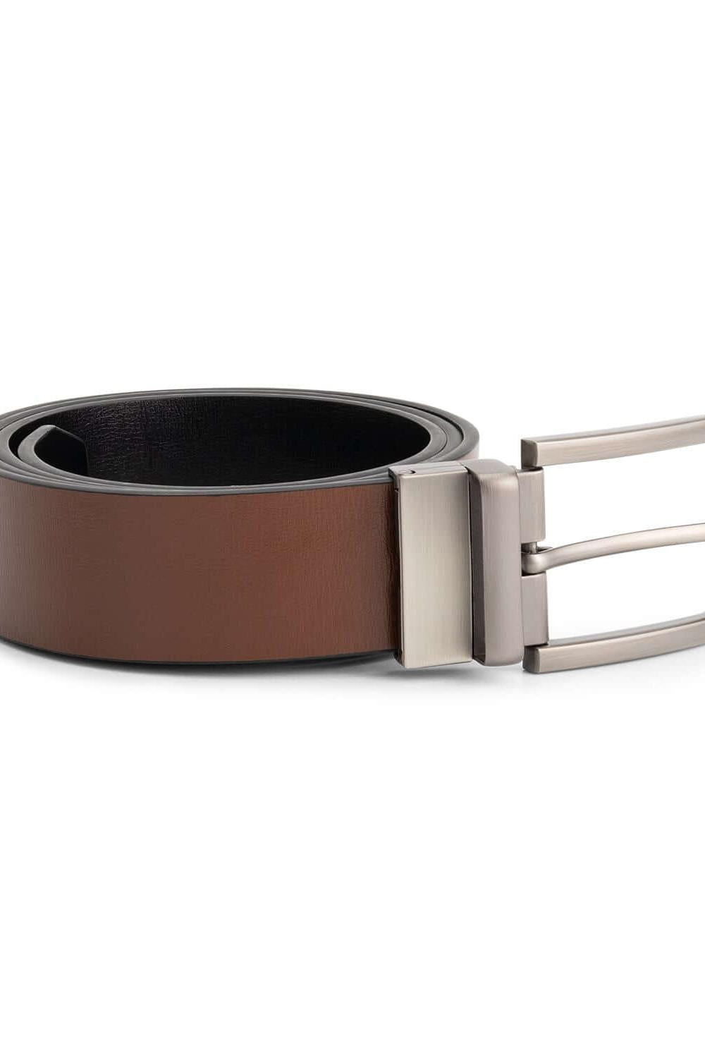 Reversible riem leder zwart/bruin - Gents