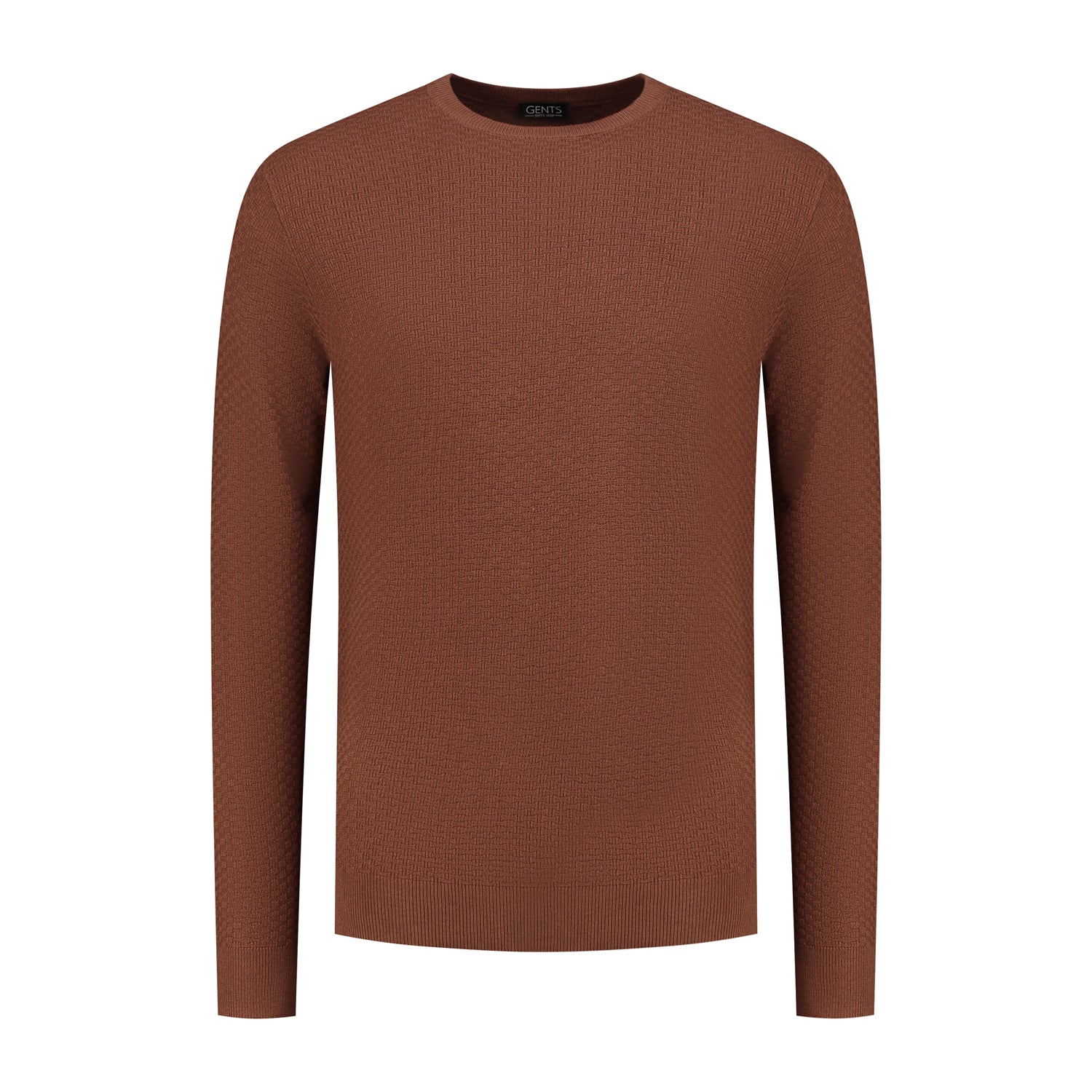 Ronde hals structuur brique - Gents