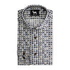 ruit - bloemprint grijs - Gents