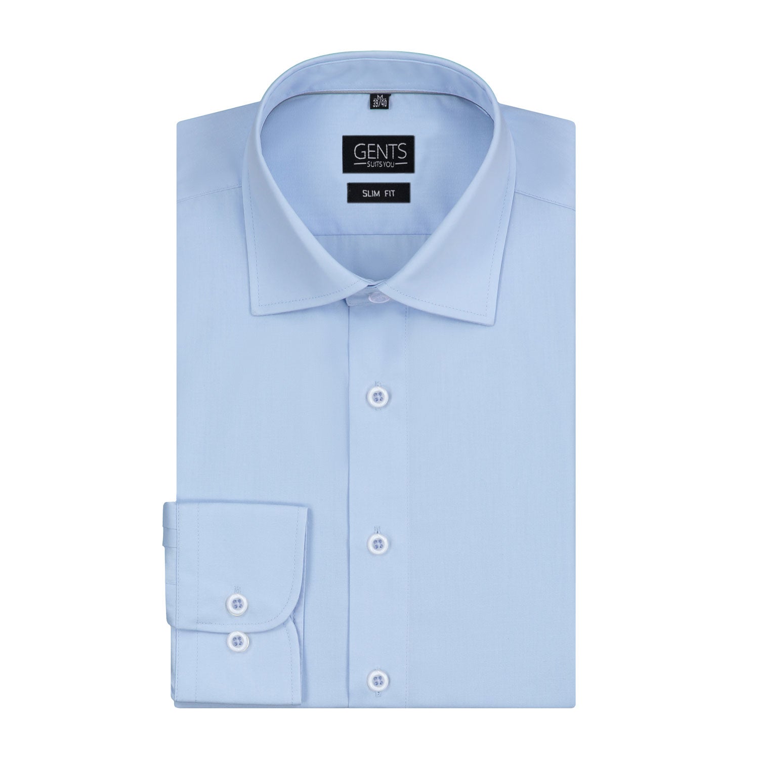 Slimfit bamboe lichtblauw - Gents