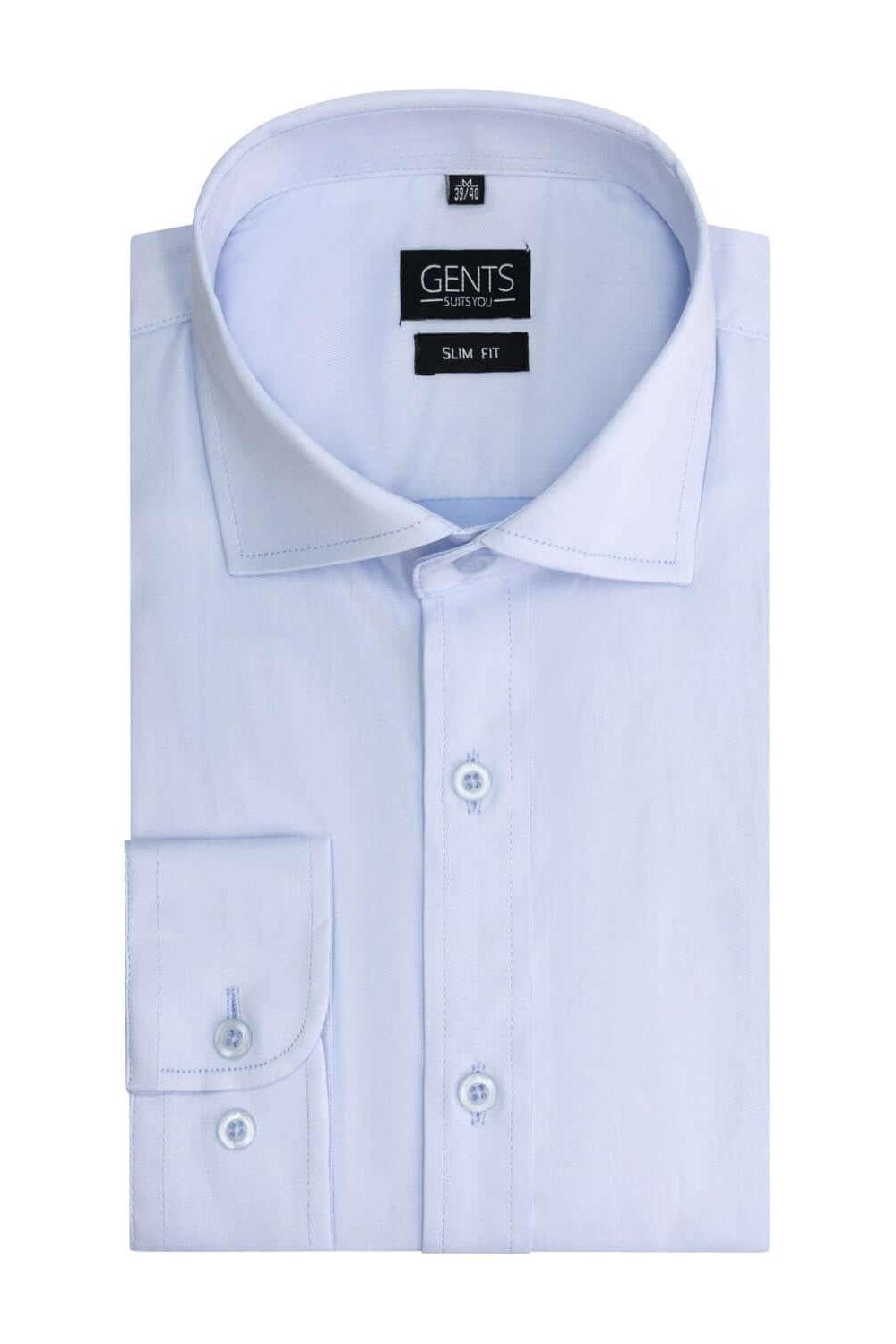 Slimfit bamboe lichtblauw - Gents