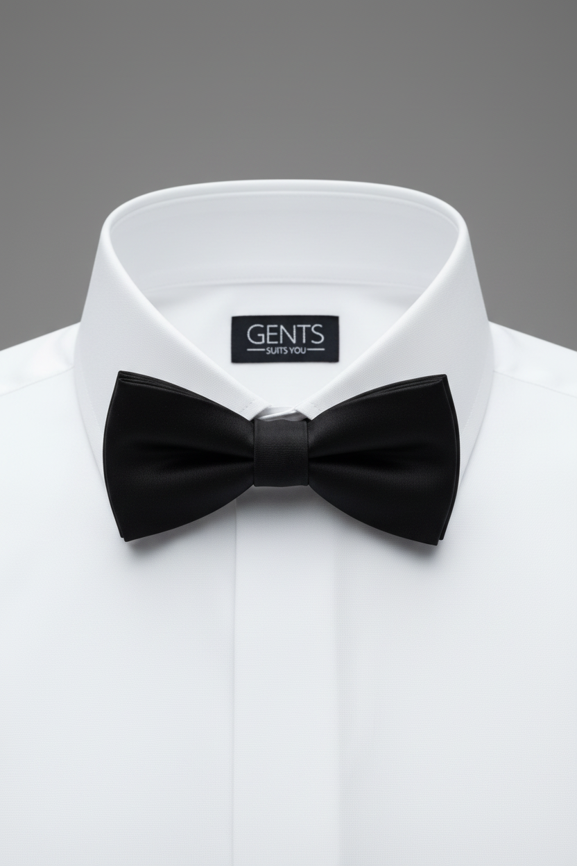 Smoking overhemd plat glad - extreme close-up detail