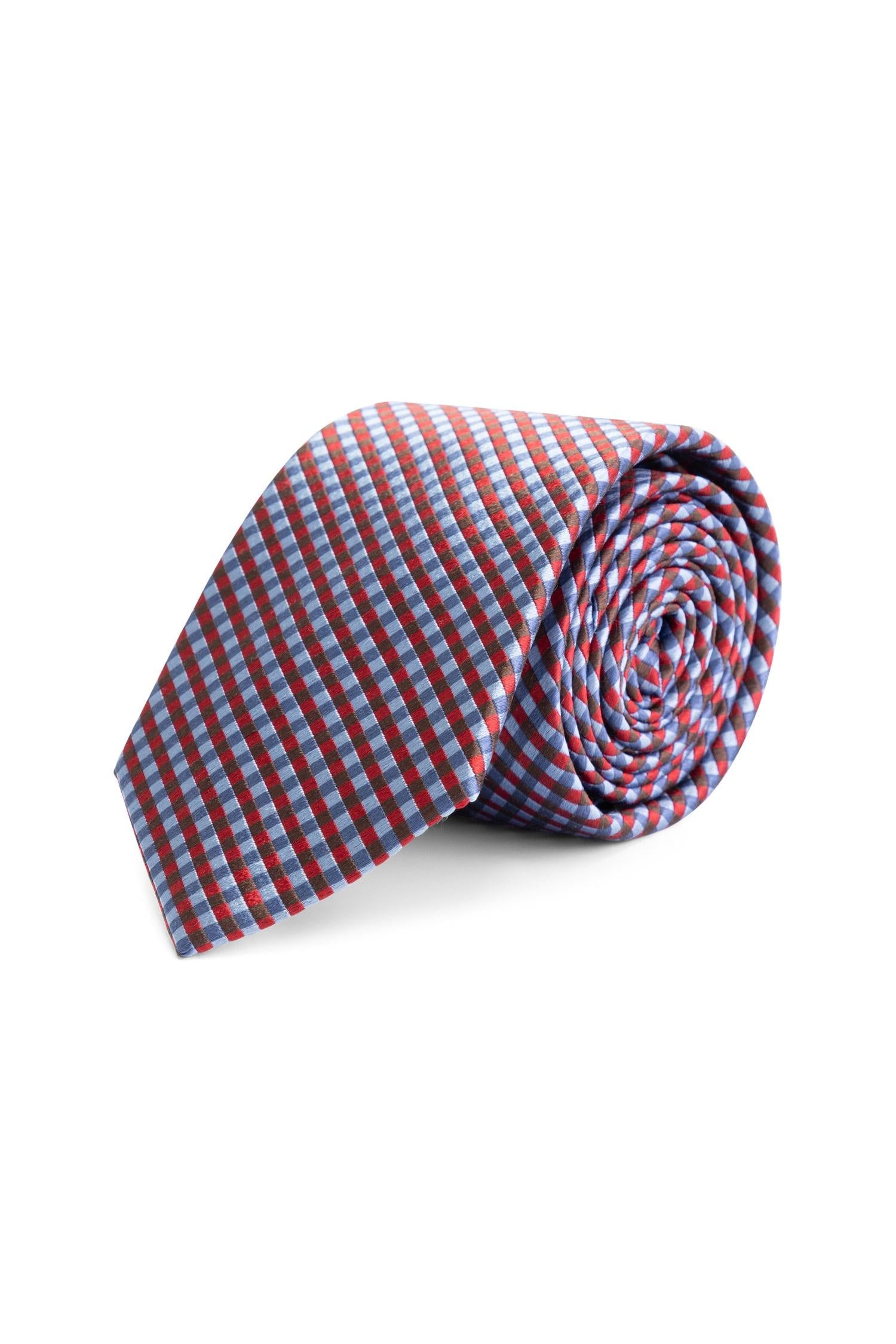 stropdas zijde Blauw Rood